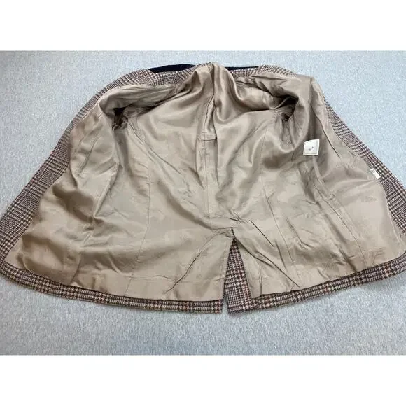 Laura Ashley Blazer Womens 8 (UK 10) Plaid 100% Wool 3-Button Jacket Vintage - Picture 4 of 10